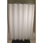 Satin Box Tone on Tone Polyester Shower Curtain, 72"x78", White